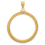 Ladda upp bild till gallerivisning, 14K Yellow Gold Wheat Chain US $20 Dollar Liberty Saint-Gaudens Coin Holder Bezel Pendant Charm Screw Top for 34.2 mm Coins
