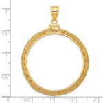 Ladda upp bild till gallerivisning, 14K Yellow Gold Wheat Chain US $20 Dollar Liberty Saint-Gaudens Coin Holder Bezel Pendant Charm Screw Top for 34.2 mm Coins
