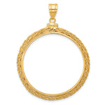 Ladda upp bild till gallerivisning, 14K Yellow Gold Wheat Chain US $20 Dollar Liberty Saint-Gaudens Coin Holder Bezel Pendant Charm Screw Top for 34.2 mm Coins
