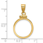 Load image into Gallery viewer, 10K Yellow Gold 1/10 oz Maple Leaf Philharmonic Australian Nugget Kangaroo Coin Holder Bezel Pendant Screw Top for 16 mm Coins

