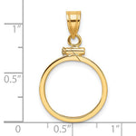 Load image into Gallery viewer, 10K Yellow Gold 1/10 oz American Eagle Krugerrand Coin Holder Bezel Pendant Screw Top for 16.5 mm Coins
