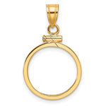 Load image into Gallery viewer, 10K Yellow Gold 1/10 oz American Eagle Krugerrand Coin Holder Bezel Pendant Screw Top for 16.5 mm Coins
