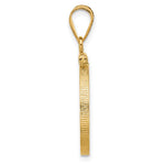 Indlæs billede til gallerivisning 10K Yellow Gold US Dime 1/10 oz Panda Cat Coin Holder Bezel Pendant Screw Top for 18 mm Coins
