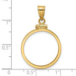 Load image into Gallery viewer, 10K Yellow Gold 1/4 oz Kangaroo Coin Holder Bezel Pendant Screw Top for 20 mm Coins
