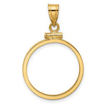 Load image into Gallery viewer, 10K Yellow Gold 1/4 oz Kangaroo Coin Holder Bezel Pendant Screw Top for 20 mm Coins
