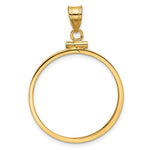 Afbeelding in Gallery-weergave laden, 10K Yellow Gold 1/2 oz Maple Leaf Australian Nugget Kangaroo Koala Coin Holder Bezel Pendant Screw Top for 25 mm Coins
