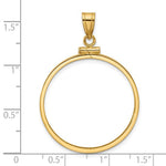 Load image into Gallery viewer, 14K Yellow Gold 20 Peso Coin Holder Bezel Pendant Screw Top for 27.5 mm Coins
