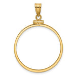Load image into Gallery viewer, 10K Yellow Gold 20 Peso Coin Holder Bezel Pendant Screw Top for 27.5 mm Coins
