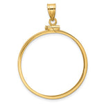 Carregar imagem no visualizador da galeria, 10K Yellow Gold 1 oz Maple Leaf 1/2 oz Cat Coin Holder Bezel Pendant Screw Top for 30 mm Coins
