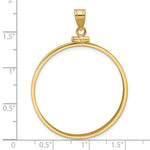 Load image into Gallery viewer, 10K Yellow Gold 1 oz American Eagle Cat Krugerrand Coin Holder Bezel Pendant Screw Top for 32.7 mm Coins
