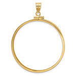 Load image into Gallery viewer, 10K Yellow Gold 50 Peso Coin Holder Bezel Pendant Screw Top for 37 mm Coins
