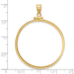 Load image into Gallery viewer, 10K Yellow Gold 50 Peso Coin Holder Bezel Pendant Screw Top for 37 mm Coins
