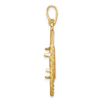 Carica l&#39;immagine nel visualizzatore di Gallery, 14k Yellow Gold Prong Coin Bezel Holder for 13mm Coins or US $1 Dollar Type 1 or Mexican 2 Peso Diamond Cut Greek Key Pendant Charm
