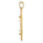 Load image into Gallery viewer, 14k Yellow Gold Prong Coin Bezel Holder for 27mm Coins or 1/2 oz American Eagle or US $10 Dollar Liberty Indian or 1/2 oz Panda Diamond Cut Greek Key Pendant Charm
