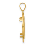 Load image into Gallery viewer, 14K Yellow Gold Diamond Cut And Black Enamel Greek Key US Dime 1/10 oz Panda Cat Coin Holder Bezel Pendant Charm Prong for 18 mm Coins
