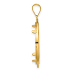 이미지를 갤러리 뷰어에 로드 , 14K Yellow Gold Diamond Cut And Black Enamel Greek Key 1/2 oz American Eagle Panda US $10 Dollar Liberty Indian Coin Holder Bezel Pendant Charm Prong for 27 mm Coins
