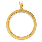 画像をギャラリービューアに読み込む, 14K Yellow Gold Diamond Cut And Black Enamel Greek Key Old US Series 1 oz Panda Australian Nugget Kangaroo Koala Coin Holder Bezel Pendant Charm Prong for 32 mm Coins
