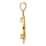 Load image into Gallery viewer, 14K Yellow Gold And Black Enamel Greek Key US Dime 1/10 oz Panda Cat Coin Holder Bezel Pendant Charm Prong for 18 mm Coins
