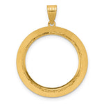 Charger l'image dans la galerie, 14K Yellow Gold And Black Enamel Greek Key 1/4 oz American Eagle Panda 2 Rand US $5 Jamestown Coin Holder Bezel Pendant Charm Prong for 22 mm Coins
