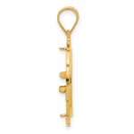 Load image into Gallery viewer, 14K Yellow Gold Diamond Cut Greek Key 1/10 oz American Eagle Krugerrand Coin Holder Bezel Pendant Charm Prong for 16.5 mm Coins
