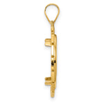 Indlæs billede til gallerivisning 14K Yellow Gold Diamond Cut Greek Key US Dime 1/10 oz Panda Cat Coin Holder Bezel Pendant Charm Prong for 18 mm Coins
