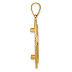 Cargar imagen en el visor de la galería, 14K Yellow Gold Diamond Cut Layered US Dime 1/10 oz Panda Cat Coin Holder Bezel Pendant Prong for 18 mm Coins
