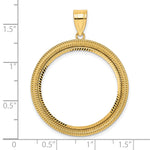 Load image into Gallery viewer, 14K Yellow Gold Diamond Cut Layered 1/2 oz American Eagle Panda US $10 Dollar Liberty Indian Coin Holder Bezel Pendant Prong for 27 mm Coins
