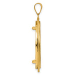 Load image into Gallery viewer, 14K Yellow Gold Diamond Cut Layered 1 oz American Eagle Cat Krugerrand Coin Holder Bezel Pendant Prong for 32.7 mm Coins
