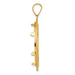 Lade das Bild in den Galerie-Viewer, 14K Yellow Gold Textured Layered 1/2 oz American Eagle Panda US $10 Dollar Liberty Indian Coin Holder Bezel Pendant Prong for 27 mm Coins
