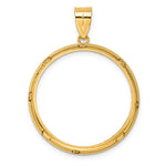 Carregar imagem no visualizador da galeria, 14K Yellow Gold Diamond Cut Popcorn 1/2 oz American Eagle Panda US $10 Dollar Liberty Indian Coin Holder Bezel Pendant Prong for 27 mm Coins
