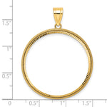 Lade das Bild in den Galerie-Viewer, 14K Yellow Gold Diamond Cut Popcorn Old US Series 1 oz Panda Australian Nugget Kangaroo Koala Coin Holder Bezel Pendant Prong for 32 mm Coins
