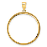 Lade das Bild in den Galerie-Viewer, 14K Yellow Gold Diamond Cut Popcorn Old US Series 1 oz Panda Australian Nugget Kangaroo Koala Coin Holder Bezel Pendant Prong for 32 mm Coins
