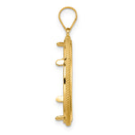 Indlæs billede til gallerivisning 14K Yellow Gold Beaded 1/4 oz American Eagle Panda 2 Rand US $5 Jamestown Coin Holder Bezel Pendant Prong for 22 mm Coins
