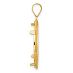 Carregar imagem no visualizador da galeria, 14K Yellow Gold Beaded 1/2 oz American Eagle Panda US $10 Dollar Liberty Indian Coin Holder Bezel Pendant Prong for 27 mm Coins
