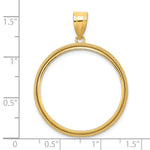 Carregar imagem no visualizador da galeria, 14K Yellow Gold Beaded 1/2 oz American Eagle Panda US $10 Dollar Liberty Indian Coin Holder Bezel Pendant Prong for 27 mm Coins

