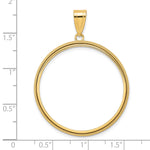Загрузить изображение в средство просмотра галереи, 14K Yellow Gold Beaded Old US Series 1 oz Panda Australian Nugget Kangaroo Koala Coin Holder Bezel Pendant Prong for 32 mm Coins
