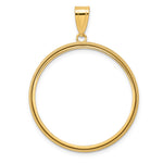 Загрузить изображение в средство просмотра галереи, 14K Yellow Gold Beaded Old US Series 1 oz Panda Australian Nugget Kangaroo Koala Coin Holder Bezel Pendant Prong for 32 mm Coins
