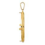 Cargar imagen en el visor de la galería, 14K Yellow Gold Beaded 1 oz American Eagle Cat Krugerrand Coin Holder Bezel Pendant Prong for 32.7 mm Coins
