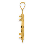 Load image into Gallery viewer, 14K Yellow Gold Diamond Cut Scalloped 1/4 oz American Eagle Panda 2 Rand US $5 Jamestown Coin Holder Bezel Pendant Prong for 22 mm Coins
