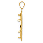 將圖片載入圖庫檢視器 14K Yellow Gold Diamond Cut Scalloped 1/2 oz American Eagle Panda US $10 Dollar Liberty Indian Coin Holder Bezel Pendant Prong for 27 mm Coins
