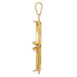 Lade das Bild in den Galerie-Viewer, 14K Yellow Gold Diamond Cut Scalloped 1 oz American Eagle Cat Krugerrand Coin Holder Bezel Pendant Prong for 32.7 mm Coins

