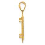 Load image into Gallery viewer, 14K Yellow Gold Textured Scalloped 1/10 oz American Eagle Krugerrand Coin Holder Bezel Pendant Prong for 16.5 mm Coins
