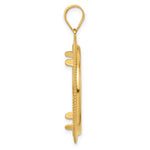 Load image into Gallery viewer, 14K Yellow Gold Textured Scalloped 1/2 oz American Eagle Panda US $10 Dollar Liberty Indian Coin Holder Bezel Pendant Prong for 27 mm Coins
