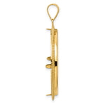 Load image into Gallery viewer, 14K Yellow Gold Textured Scalloped 1 oz American Eagle Cat Krugerrand Coin Holder Bezel Pendant Prong for 32.7 mm Coins
