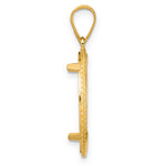 Charger l'image dans la galerie, 14K Yellow Gold Diamond Cut Squares US Dime 1/10 oz Panda Cat Coin Holder Bezel Pendant Prong for 18 mm Coins
