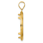 Load image into Gallery viewer, 14K Yellow Gold Diamond Cut Squares 1/2 oz American Eagle Panda US $10 Dollar Liberty Indian Coin Holder Bezel Pendant Prong for 27 mm Coins
