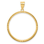 將圖片載入圖庫檢視器 14K Yellow Gold Diamond Cut Squares Old US Series 1 oz Panda Australian Nugget Kangaroo Koala Coin Holder Bezel Pendant Prong for 32 mm Coins

