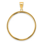 將圖片載入圖庫檢視器 14K Yellow Gold Diamond Cut Squares Old US Series 1 oz Panda Australian Nugget Kangaroo Koala Coin Holder Bezel Pendant Prong for 32 mm Coins
