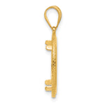 Load image into Gallery viewer, 14K Yellow Gold Squares 1/10 oz American Eagle Krugerrand Coin Holder Bezel Pendant Prong for 16.5 mm Coins

