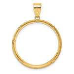 Load image into Gallery viewer, 14K Yellow Gold Squares 1/2 oz American Eagle Panda US $10 Dollar Liberty Indian Coin Holder Bezel Pendant Prong for 27 mm Coins
